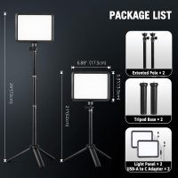 2-Pack Portable Photography Lighting Kit, Arsoer 8" 2800K-6500K Dimmable Studio Lights with Tripod, USB Powered Video Light for Photography/Zoom/Video Conference/Live Streaming/YouTube/Tiktok/Ins - Image 6