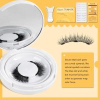 QUEWEL Magnetic Eyelashes 1 Pair Reusable Magnetic Eyelashes with Applicator No Glue Needed Eyelashes Cat Eye Natural Look Lash Clusters Kit Easy to Wear and Remove(B07) - Image 9