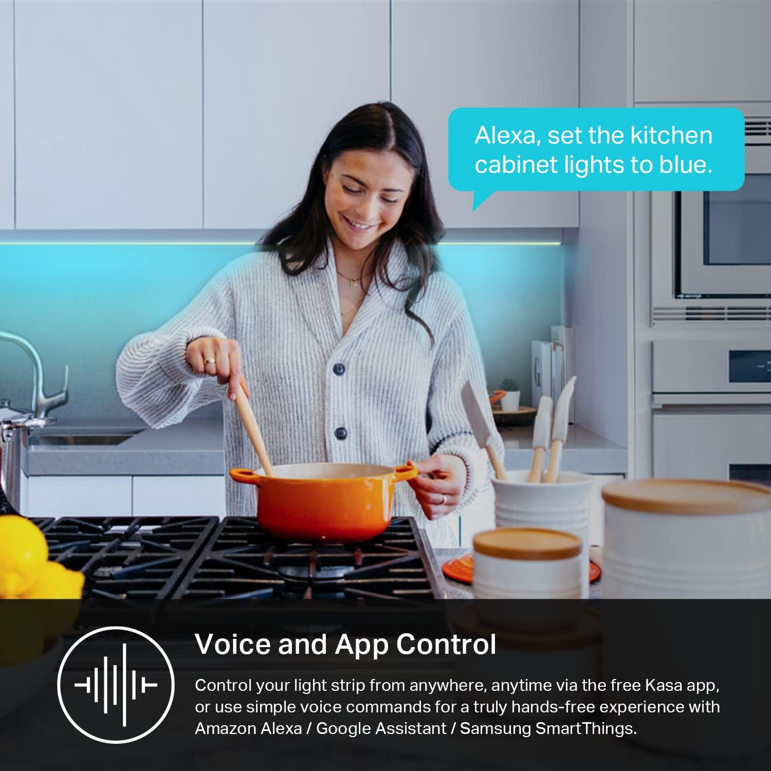 Kasa Smart LED Light Strip, RGB, 32.8ft(2 Rolls of 16.4ft.) Wi-Fi LED Strip Works w/ Alexa & Google Assistant,High Brightness, Trimmable, Up to 25,000 Hours,2Yr Warranty (KL400L10),Multicolor - Image 7