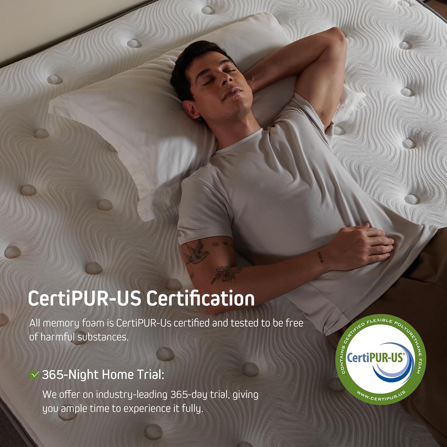 Queen Mattress-12 Inch Queen Size Hybrid Mattress in a Box- Medium Firm - Contouring Memory Foam & Innerspring Coils - Cooling Top Layer - Pressure-Relief - 365-Night Trial - Image 8