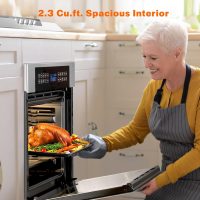 Empava 24" 10 Cooking Functions W/ Rotisserie Electric LED Digital Display Touch Control Built-in Convection Single Wall Oven EMPV-24WOC02 - Image 5