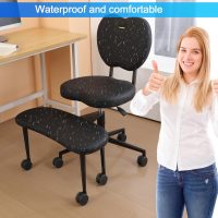 Cross Legged Office Chair with Wheels – Meditation Chair for Adults with Ergonomic Back Support – Adjustable Height ADHD Desk Chair for Criss Cross Sitting, Yoga, and Kneeling Postures (Black-A) - Image 6