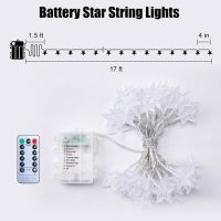 Brightown Star String Lights Battery Operated - 17 ft 50 LED Star Fairy String Lights with Remote and Timer, 8 Modes Waterproof for Bedroom Tent Loft Bed Patio Party Wedding Decor, Warm White - Image 6