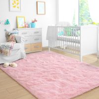 Ultra Soft Pink Rugs for Bedroom 4x6 Feet, Fluffy Shag Area Rugs for Living Room, Large Comfy Furry Rug for Girls Kids Baby Room Decor, Non Slip Nursery Modern Indoor Fuzzy Floor Carpet - Image 2