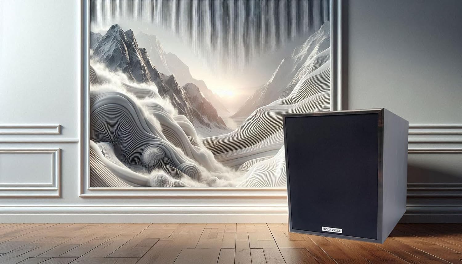 Rockville Rock Shaker 10 Dark Wood 600W 10" Powered Home Theater Subwoofer, Class-D Amp, Adjustable Crossover, for Movies and Music - Image 7