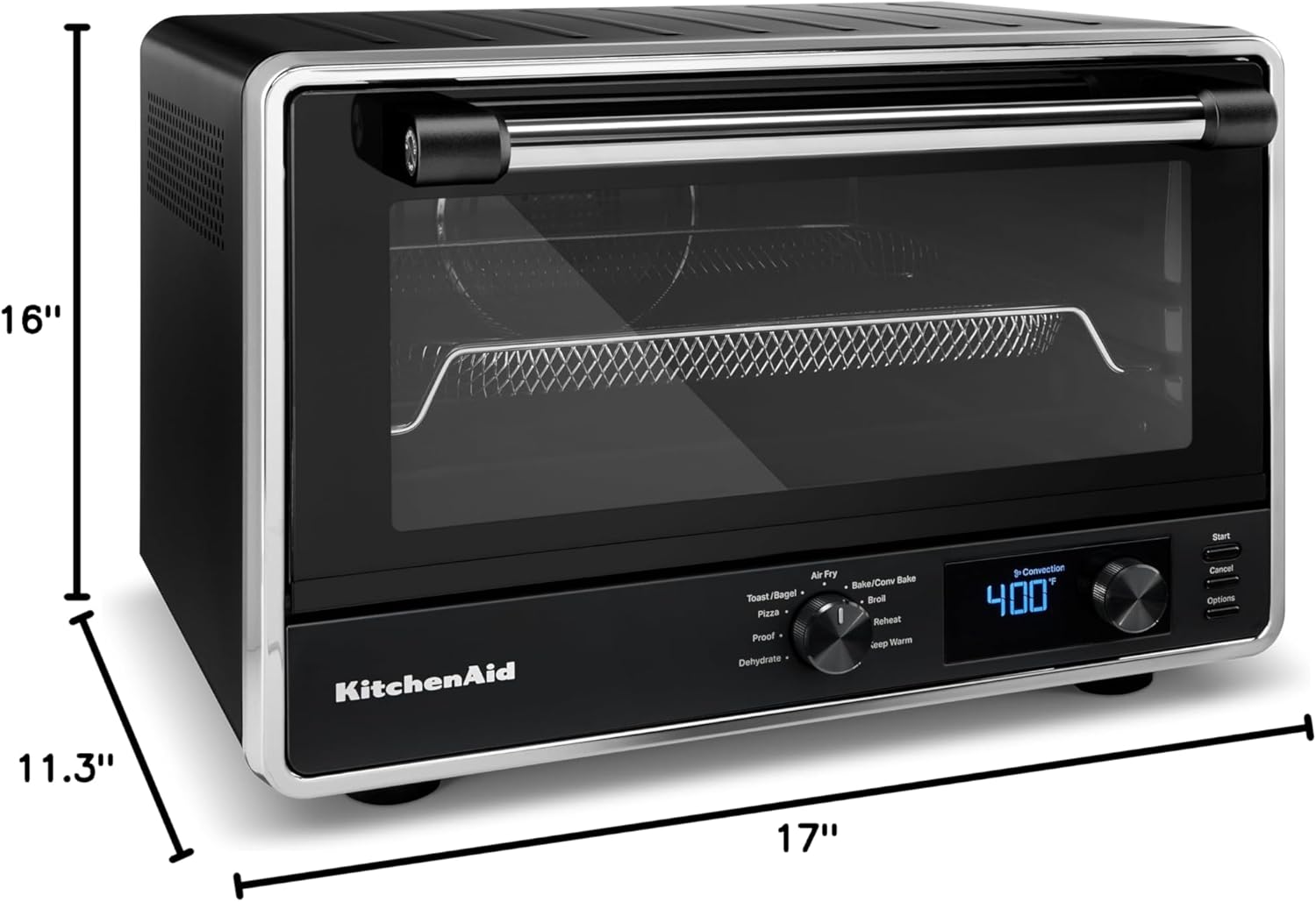 KitchenAid Digital Countertop Oven with Air Fry & Pizza Stone, KCO128BM, Black Matte - Image 8