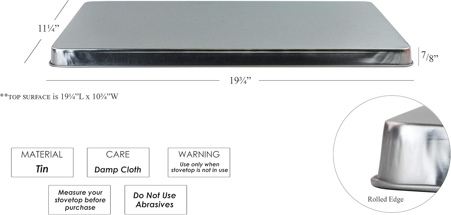 Reston Lloyd Rectangular Stove Burner Covers, Set of 2, Black - Image 5