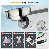 Onforu 90W Flood Lights Outdoor, 10000LM Brightness LED Flood Light with 4 Heads, Switch Controlled Floodlight, IP66 Waterproof 6500K Exterior Security Lights for Outside Yard Garage Patio - Image 2