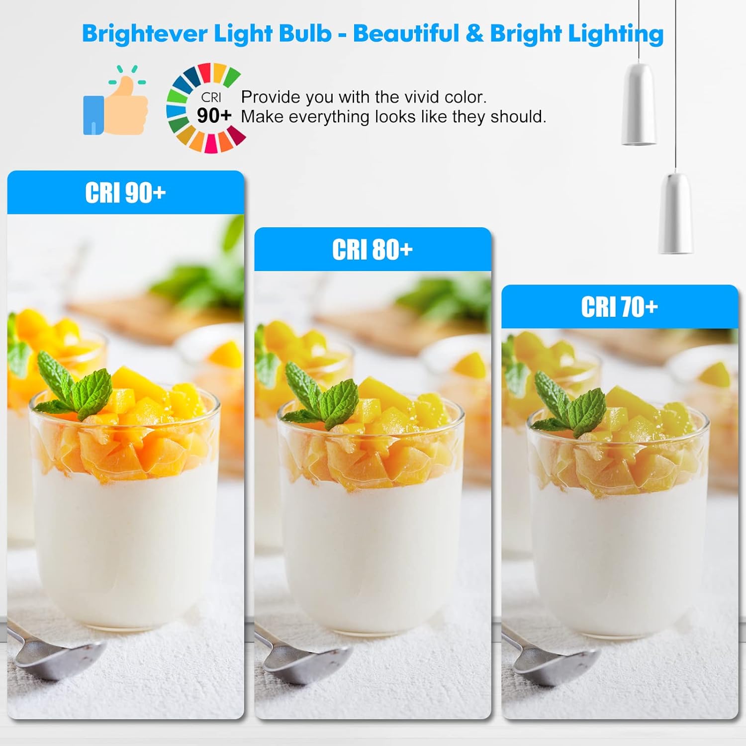 LED Light Bulbs, 100 Watt Equivalent A19, 13W 5000K Daylight White 1500 Lumens Non-Dimmable Bright E26 Edison Medium Screw Bulbs for Home Bedroom Kitchen Living Room Office Lamp, 4-Pack - Image 3