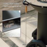 3-in-1 Rocket Stove with Griddle, Grate & Pot Rack, Large Wood BBQ Grill with Wheels, Ash Tool & Cover, Outdoor Stove for Patio Barbecue Cooking Backyard Camping RV Tailgating, GS346 - Image 7