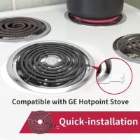 MP22YA Electric Stove Burner Element Replacement Set & W10290350 W10290353 4 Pack Silver Drip Pans - Perfectly Fit Whirlpool Electric Range Stove Top - Image 2