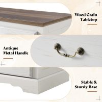 AMERLIFE Farmhouse 4 Pieces Bedroom Sets Includes 7 Drawers Dresser, 6 Dressers Organizer, Two Nightstands with Charging Station, White - Image 8