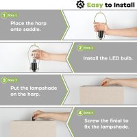 Set of 2 Touch Control Table Lamp with 2 USB Ports, 3-Way Dimmable Modern Nightstand Lamp Sets Bedside Touch Desk Lamp with Fabric Cream Shade for Bedroom Table Living Room Reading, Included Bulbs - Image 7