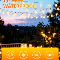 Twinkle Star 100 LED Star String Lights, 33FT Plug in Fairy String Lights Waterproof, Extendable for Indoor, Outdoor, Wedding Party, Christmas Tree, New Year, Ramadan, Garden Decoration, Warm White - Image 4