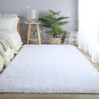 CAIYUECS Ultra Soft Shag Area Rug for Indoor, Kids Bedroom Living Room, Non-Skid Modern Nursery Faux Fur Fluffy Plush Rugs for Home Decor (5x7 Feet, White) - Image 4