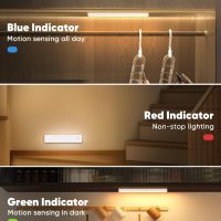 Under Cabinet Lighting,3 Color Temperatures Motion Sensor Light Indoor 2 Pack, USB Rechargeable Battery Operated Closet Lights, Wireless Dimmable LED Cabinet Lights, Under Counter Light for Kitchen - Image 7