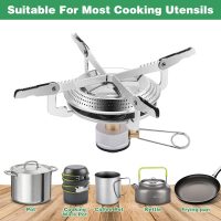 WADEO Portable Camping Stove Burner, Backpacking Stove with 1LB Propane Tank Adapter, Fuel Can Canister Stand and Carry Case, Portable Collapsible Propane Camping Burner for Outdoor Cooking - Image 5