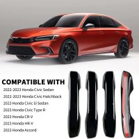 Door Handle Covers Trim Compatible with 11th Gen Civic Accessories, for Honda Civic 2022 2023 2024 2025, Accord/CR-V/HR-V 2023 2024 2025 with Smart Auto Lock - Glossy Black Car Decoration - Image 3