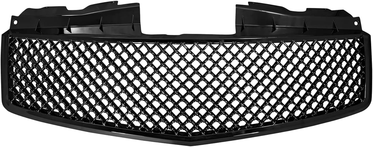 Spec-D Tuning Front Mesh Grill Hood Grille Glossy Black Compatible with 2003-2007 Cadillac Cts/Cts V 2003-2007 - Image 8