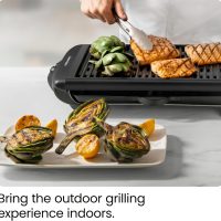 Chefman Electric Smokeless Indoor Grill w/ Non-Stick Cooking Surface & Adjustable Temperature Knob from Warm to Sear for Customized BBQing, Dishwasher Safe Removable Water Tray, Black - Image 2