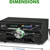 Technical Pro 4000 Watts Professional Bluetooth Home Audio Receiver w/Built-in DVD Player, Dual 1/4'' Mic and USB SD Inputs, Volume and Echo Controls, Remote Included, for Karaoke, Parties and More - Image 2