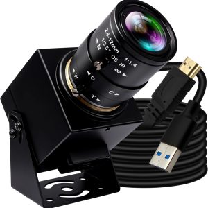 HDMI 60fps USB Camera 4K High Speed Camera USB3.0 HDMI Simultaneous Output Camera 2.8-12mm 4X Manual Zoom Lens H.264 Close-up USB Video Camera for TV Projector Monitor Industrial Application