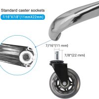 Frassie 28 Inch Office Chair Metal Base Replacement Heavy Duty Computer Chair Base Part with 5 Casters 1 Gas Lift Cylinder (Silver) - Image 6