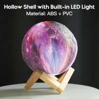 BRIGHTWORLD Moon Lamp Galaxy Lamp 5.9 inch 16 Colors LED 3D Moon Light, Remote & Touch Control Moon Night Light Gifts for Girls Boys Kids Women Birthday - Image 6