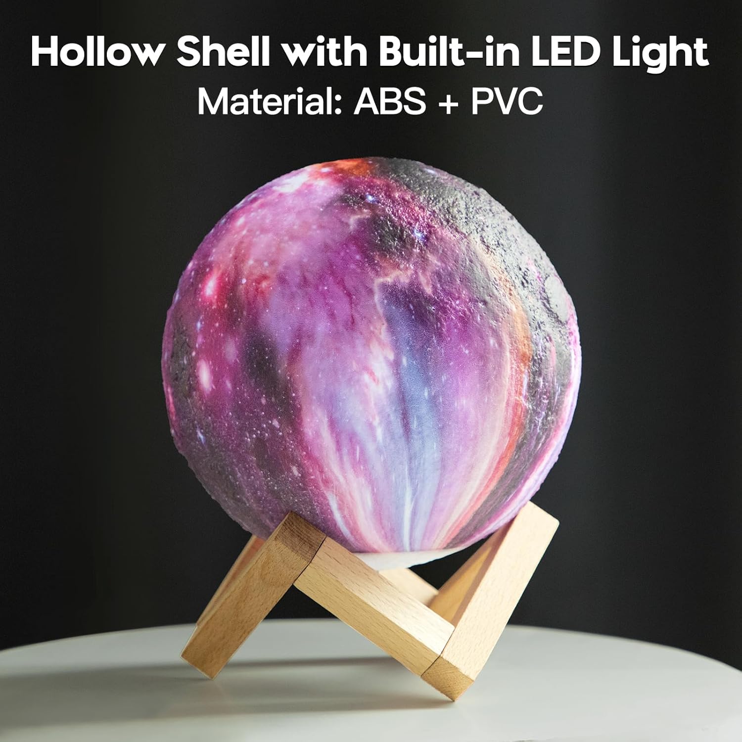 BRIGHTWORLD Moon Lamp Galaxy Lamp 5.9 inch 16 Colors LED 3D Moon Light, Remote & Touch Control Moon Night Light Gifts for Girls Boys Kids Women Birthday - Image 6