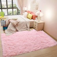 Ultra Soft Pink Rugs for Bedroom 4x6 Feet, Fluffy Shag Area Rugs for Living Room, Large Comfy Furry Rug for Girls Kids Baby Room Decor, Non Slip Nursery Modern Indoor Fuzzy Floor Carpet - Image 6
