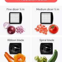 Fullstar The Original Pro Chopper - Vegetable Chopper and Spiralizer, Food Chopper with Container, Fruit Slicer, Kitchen Gadgets & Accessories, Home Essentials (4 in 1, White) - Image 4