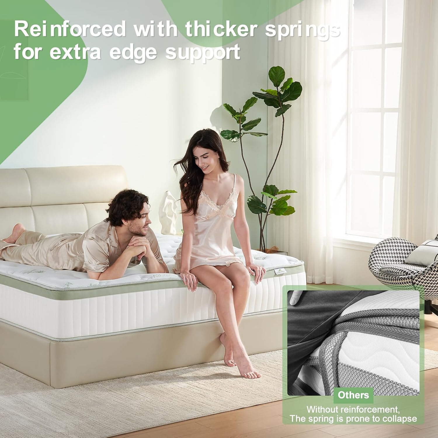 Full Mattress,10 Inch Full Size Mattresses in a Box,Memory Foam Hybrid Mattress,with Individual Pocket Spring - Pressure Relief, Motion Isolation, Cool Sleep - Image 5