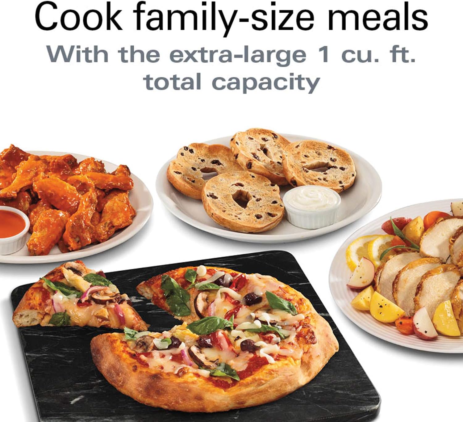 Hamilton Beach Professional Sure-Crisp Digital Toaster Oven Air Fryer Combo, 1500W, Fits 12” Pizza 6 Slice Capacity, Temperature Probe, Stainless Steel (31243) - Image 4