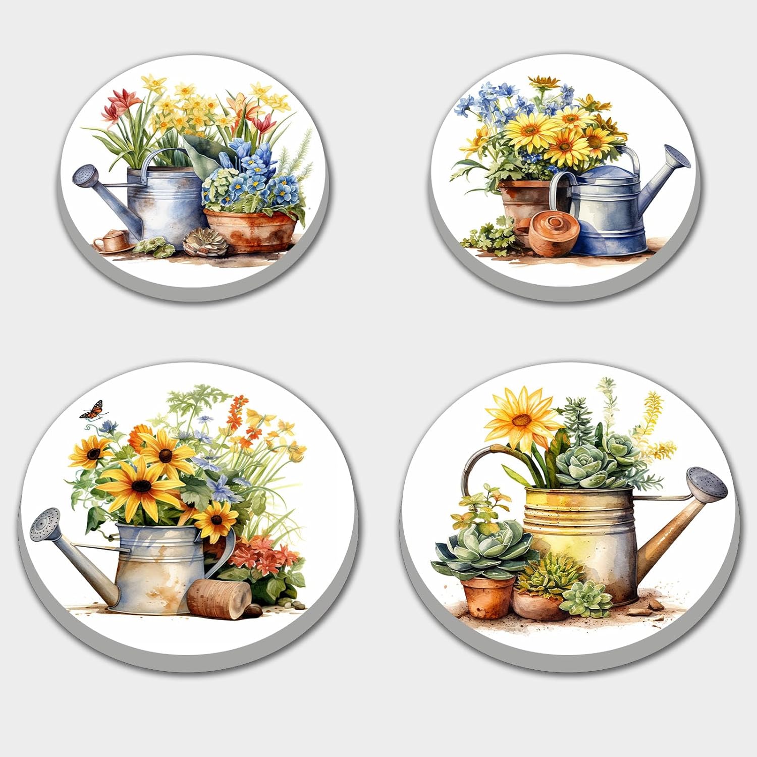 Tucocoo Stove Burner Covers, Retro Flowers Gardening Gas Stove Burner Covers Set of 4, 8 Inches and 10 Inches Stove Top Covers for Electric Stove Metal Stove Cover, Vintage Plants Kitchen Decor - Image 4