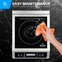 Duxtop Professional Portable Induction Cooktop, Commercial Range Countertop Burner, 1800 Watts Induction Burner with Sensor Touch and LCD Screen, P961LS/BT-C35-D, Silver/Black - Image 8