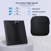 8 in 1 External Blu Ray Drive, Support 100G Disc USB 3.0 and Type-C Blu Ray Burner Portable Blu Ray DVD/CD/BD Player, 3D Optical Bluray Drive Compatible with Windows Macos for MacBook Laptop Desktop - Image 5