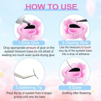 NXJ INFILILA Glue Rings for Eyelash Extensions 100PCS Disposable Rings For Lashes Lovely Heart Shape, Makeup Plastic Nail Art Glue Cups Lash Extension Supplies for Eyelash Extensions - Image 5