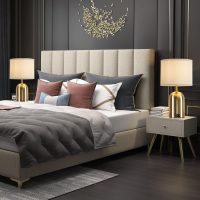 GyroVu Touch Control Table Lamps Set of 2, Bedside Table Lamps for Bedrooms Set of 2 Modern Living Room 3 Way Dimmable Gold Bedside Lamp for End Table with 2 USB Charging Ports, 2 Bulbs Included - Image 5