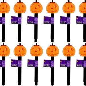 Greenbrier International Halloween Spooky Solar Lights Outdoor Waterproof Security Lights Easy Install Garden Lights for Garden Path Walkway Light (12, JackoLantern Pumpkin)