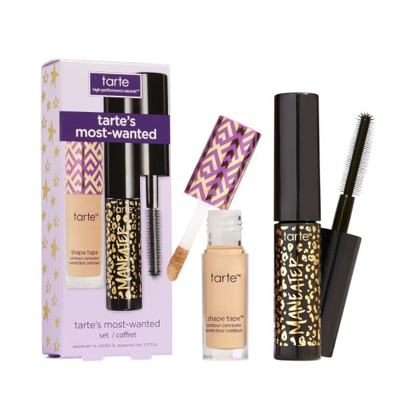 tarte most-wanted shape tape concealer & mascara duo – Full-Coverage Concealer for Dark Circles & Fine Lines, Paired with Mascara for Curl, Volume & Length, Longwear, Cruelty Free