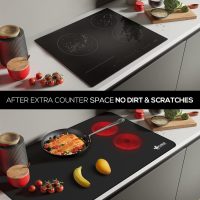 FLASLD Stove Top Covers - Glass Top & Ceramic Cooktop Protectors, Full Covers for Electric Stovetop, Black-2132 inch - Image 2