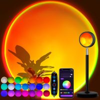 Sunset Lamp Projector with APP Control - 21 Color Changing LED Sunset Light, 180° Adjustable for Photography, Bedroom Decor, Party, Wedding, Mood Lighting - Image 9