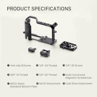 Tilta Camera Cage Base Kit Compatible with Canon R50 V – Black | Full Cage with Compact NATO Top Handle | ARCA Baseplate, Cold Shoe, 1/4”-20 Mounts | Lightweight, Modular Design - Image 8