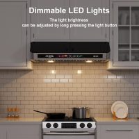 Under Cabinet Range Hood 30 Inch with Voice/Gesture/Touch Control, 900 CFM Kitchen Hood Vent with 4-Speed Exhaust Fan, Memory Mode, Adjustable Lights, Baffle Filters - Image 9