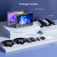 10.1" Dual Car DVD Players with HDMI Input, Headphones, Mounting Brackets, Headrest DVD Players for Car Support USB/SD Card, AV in/Out, Last Memory, Play A Same or Two Movies, No Battery - Image 8