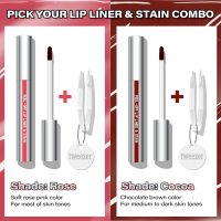 Cilrofelr Peel Off Lip Liner Stain, Long Wear Tattoo Lip Liner with Tweezer, Peel Off Lip Stain with Matte Finish, Long Lasting, Waterproof, Transfer-proof, Highly Pigmented Color (Cocoa) - Image 4