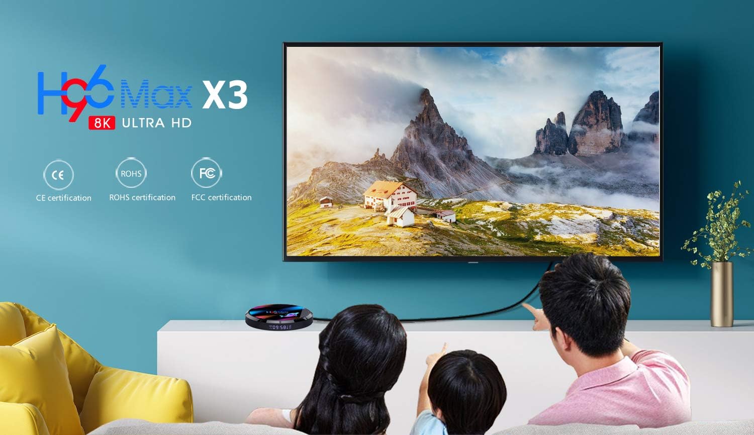 Android 9.0 4GB 64GB H96 Max X3 Amlogic S905X3 64-bit Quad core A55 CPU G31 GPU Support 2.4G/5G Dual Wifi/1000M LAN/BT 4.0/USD3.0/H265/HD2.1/3D 4K/8K - Image 2
