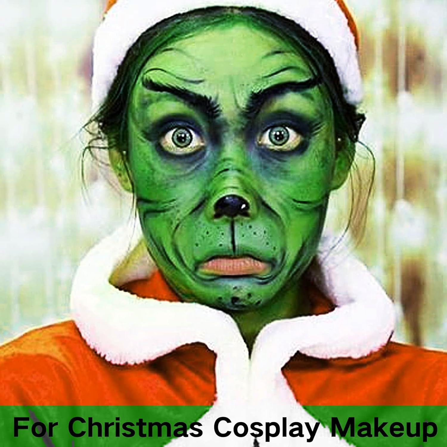 MEICOLY Green Face Body Paint Stick for Halloween SFX Cosplay Makeup,Witch Elphaba Green Face Paint, Camo Hulk Face Painting,Eye Black Stick,Waterproof Eye Black Baseball Softball Football Lacrosse - Image 7