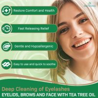NOVEHA 60PCs Tea Tree & Coconut Oil Eyelid & Lash Wipes - For Demodex, Blepharitis & Itchy Eyes, Individually Wrapped Eyelash Wipes With Aloe Vera, Natural Makeup Remover & Daily Eye Cleanser - Image 4