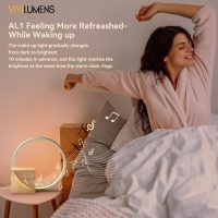 Vivilumens Sunrise Alarm Clock for Heavy Sleepers Adults, Wake-up Light, Sleep Aid 10 White Noise Sound Machines with 30/60/90 Timer, 3 Level Dimmable Touch Table Lamp with Snooze USB Charger Port - Image 2